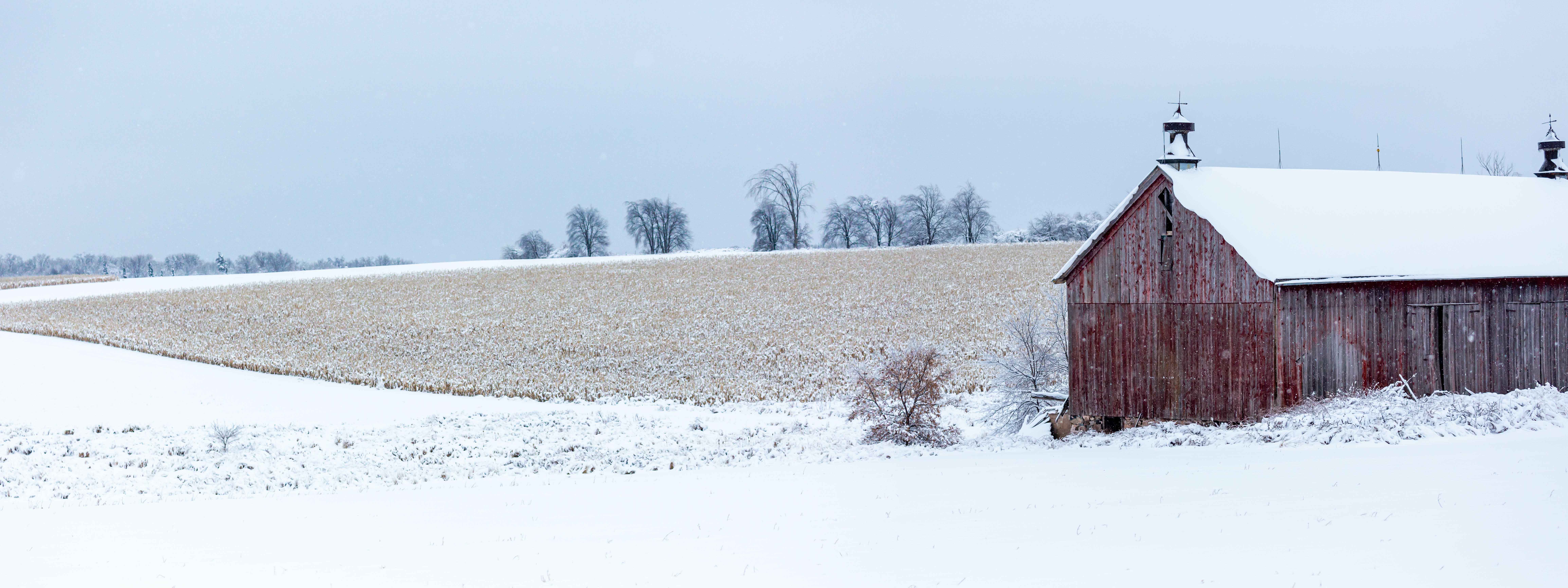A farm in Wisconsin winter.