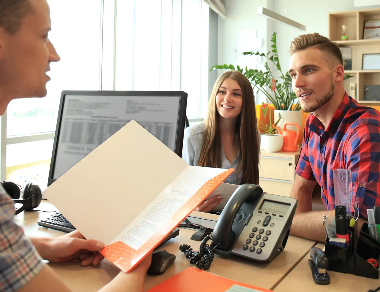 people meeting with a banker
